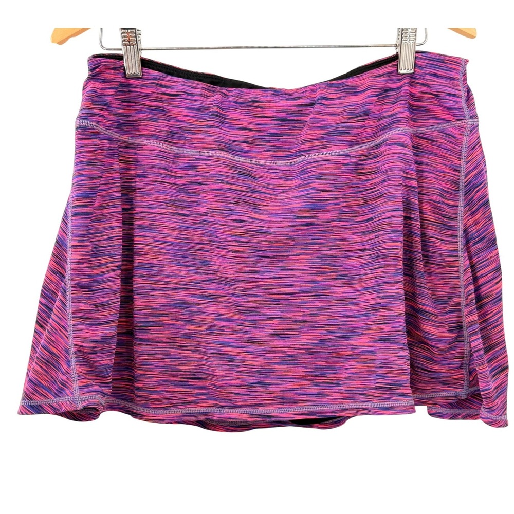 Ideology Active Skort Womens XL Pink Purple Space Dye Athletic Tennis Skirt